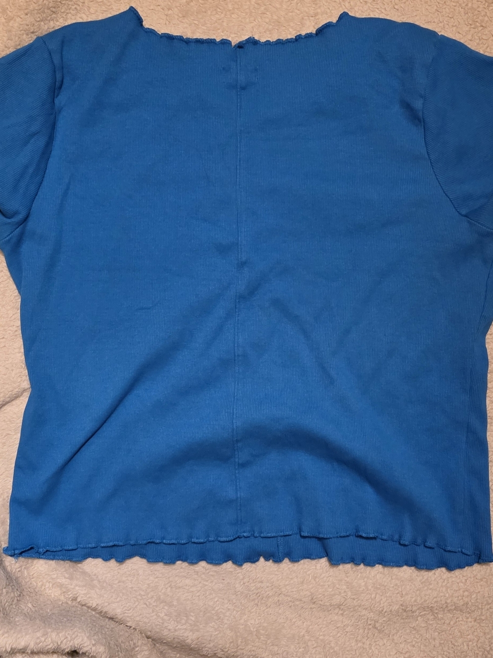 Pilcro Blue Ribbed Top - Picture 3 of 3